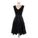 Adrianna Papell Cocktail Dress - Fit & Flare: Black Dresses - Women's Size 10