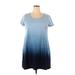 Purejill Casual Dress - Shift: Blue Ombre Dresses - Women's Size X-Large Petite