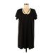 Lazy Sundays Casual Dress: Black Solid Dresses - Women's Size Medium