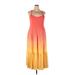 Torrid Casual Dress - Maxi: Orange Ombre Dresses - Women's Size 2X Plus