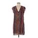 Sam Edelman Casual Dress - Shift: Burgundy Aztec or Tribal Print Dresses - New - Women's Size Small