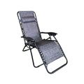 Kingfisher Luxury Zero Gravity Garden Relaxer Chair / Sun Lounger - Grey