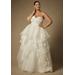 Plus Size Women's Bridal by ELOQUII Strapless Princess Gown With Full Pleated Skirt in Pearl (Size 24)