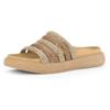 Pantolette GABOR, Damen, Gr. 37, gold (goldfarben, roségoldfarben), Textil, modisch, Schuhe, Plateau, Sommerschuh, Schlappen mit Best Fitting-Ausstattung