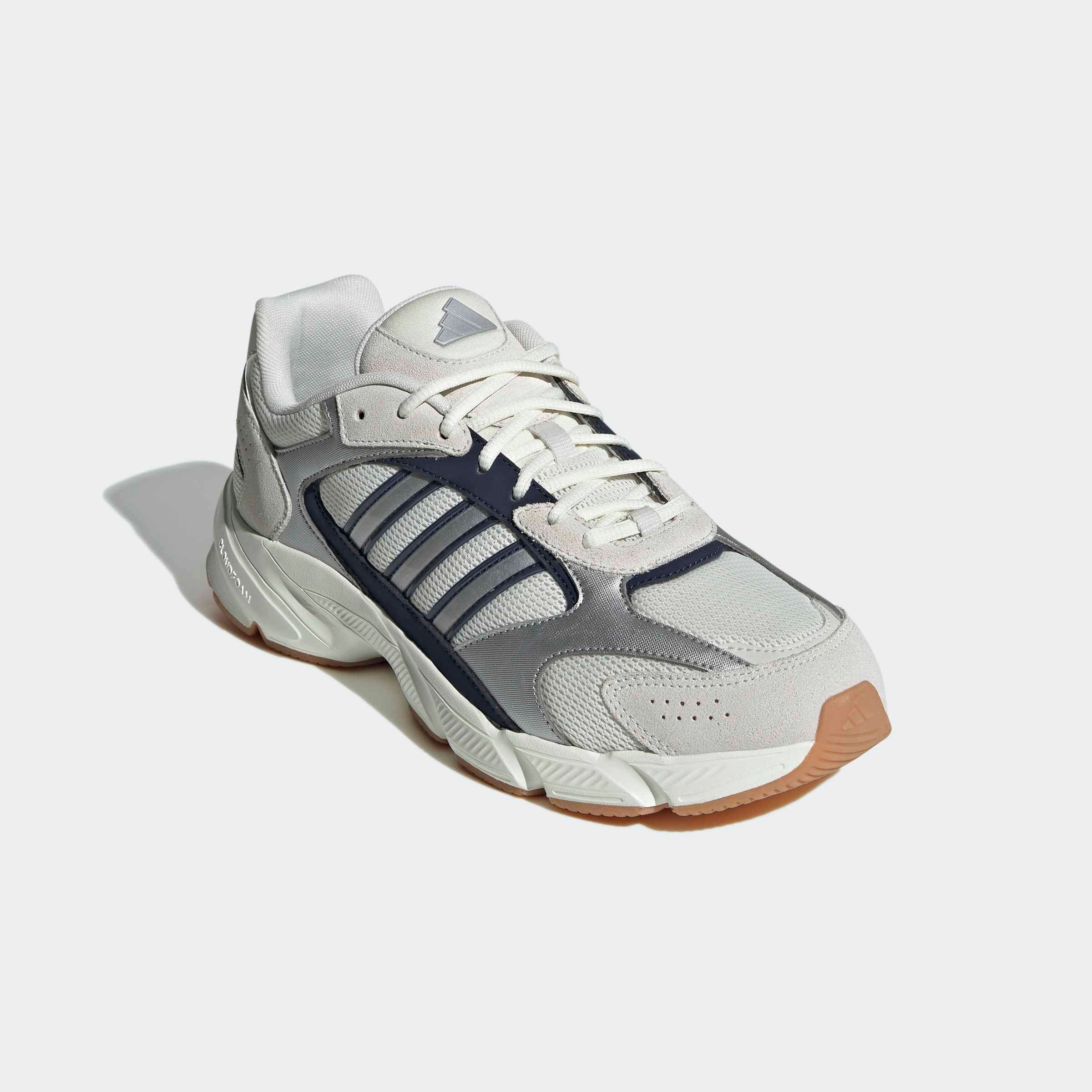 Sneaker ADIDAS SPORTSWEAR "CRAZYCHAOS 2000", Herren, Gr. 47, weiß (sanftes weiß, matte silber, legend ink), Leder, Synthetik, Textil, Schuhe Sneaker, inspiriert vom Design des adidas RESPONSE CL