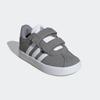 Klettschuh ADIDAS SPORTSWEAR "VL COURT 3.0", Gr. 22, grau (grau three, cloud weiß, grau two), Leder, Synthetik, sportlich, Schuhe, für Kinder, inspiriert vom Design des adidas samba