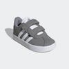 Klettschuh ADIDAS SPORTSWEAR "VL COURT 3.0", Gr. 27, grau (grau three, cloud weiß, grau two), Leder, Synthetik, sportlich, Schuhe, für Kinder, inspiriert vom Design des adidas samba