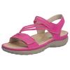 Riemchensandale RIEKER, Damen, Gr. 38, pink (fuchsia), Nubuklederimitat, sportlich, Schuhe, Sommerschuh, Sandalette, Keilabsatz, mit Gummizügen