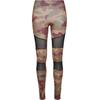 Leggings URBAN CLASSICS "Urban Classics Damen Ladies Camo Tech Mesh Leggings", Damen, Gr. XL, US-Größen, rot (rotwood camo), 77% Polyester, 23% Elasthan, skinny fit, Hosen