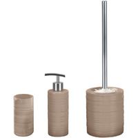 Badaccessoire-Set KLEINE WOLKE Sahara, braun (basalt), Stein, Badaccessoires-Sets