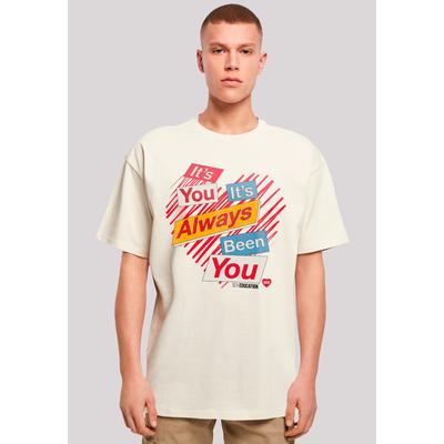 T-Shirt F4NT4STIC "Sex Education It's Always You", Herren, Gr. S, beige (sand), Obermaterial: 100% Baumwolle, casual, oversize, Rundhals, Kurzarm ohne Bündchen, Shirts, Premium Qualität Image