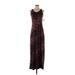 Lularoe Casual Dress - Maxi: Burgundy Animal Print Dresses - New - Women's Size Small