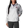 Women's Columbia White Louisville Bats Omni-Shade Flash Challenger Full-Zip Windbreaker Jacket