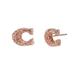 Coach Jewelry | Coach Pave Signature C Pink & Gold Stud Earrings | Color: Gold/Pink | Size: Os