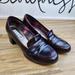 American Eagle Outfitters Shoes | American Eagle Oxblood Patent Chunky Heel Loafers Size 8.5 | Color: Black/Red | Size: 8.5