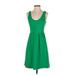 J.Crew Casual Dress - DropWaist: Green Solid Dresses - Women's Size X-Small