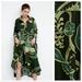 Zara Dresses | Like New Zara Green Print Dress With Belt Size M | Color: Green | Size: M