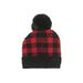 London Fog Beanie Hat: Red Plaid Accessories