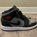 Nike Shoes | New Jordan 1 Black/Red Mid Size 6y | Color: Black/Red | Size: 6bb