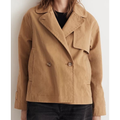 Madewell Jackets & Coats | Madewell Double Breasted Crop Trench Fashion Trendy Coat Us Women's Xs New | Color: Brown | Size: Xs