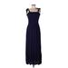 Zesica Casual Dress - Maxi: Blue Dresses - Women's Size Large