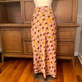 Free People Skirts | Free People Women's Midi Skirt, Size 0 | Color: Gold/Red | Size: S