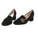 Gucci Shoes | Gucci Mini Suede Heel | Color: Black/Gold | Size: 8.5