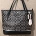 Coach Bags | Coach Peyton Perforated Pvc Ziptop Tote | Color: Black/Gray | Size: Os