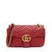 Gucci Bags | Gucci Matelasse Leather Gg Marmont Small Flap Bag | Color: Red | Size: 10.00" (L) X 2.50" (W) X 6.00" (H)