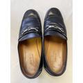 Gucci Shoes | 332 Gucci Classic Black Leather Silver Double G Logo Men's Loafers Shoes Size 7 | Color: Black | Size: 7