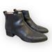 Madewell Shoes | Madewell Carina Black Leather Ankle Boot 1.5in. Heel Womens 9 | Color: Black/Tan | Size: 9