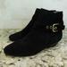 J. Crew Shoes | ! J.Crew $198 Suede Buckle Ankle Boots H1882 | Color: Black/Silver | Size: 6