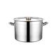 Heavy Stainless Steel Stock Pot, Compatible with Various Stoves, Stainless Steel Stock Pot with Cover, Silver (Size : 30 * 24cm(15L))