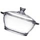 FUNOMOCYA Stew Pot Glass Dish Stovetop Glass Pot Clear Pasta Instant Noodle Pot Salad Bowl Glass Tea Pot Glass Pie Pan Non Stick Cooking Utensils Home Glass Cookware Heater Induction Baby