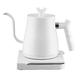 LJXX Electric Gooseneck Kettle, Coffee Kettle Hand Drip Kettle Narrow Spout Stainless Steel Gooseneck Tea Kettle, Fast Boiling, Automatic Shut Off and Dry Boil Protection, White