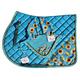 Zainee Sports Sunflower All Purpose English Saddle Pad Horse Riding Pad Fly Bonnet Equestrian Matching Ear Bonnet (Teal, Pony)