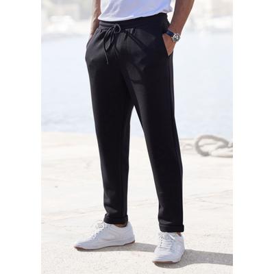 Jogger Pants JOHN DEVIN "Jogg Pants", Herren, Gr. XXXL (64/66), N-Gr, schwarz, Stoff, Obermaterial: 83% Polyester, 13% Viskose, 4% Elasthan, unifarben, casual, bequem lang, Hosen, Umschlag am Beinabschluss, aus elastischer Piqué-Qualität Image