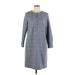 Lela Rose Cocktail Dress - Shirtdress: Gray Grid Dresses - New - Women's Size 12