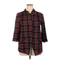 Maurices Jacket: Red Plaid Jackets & Outerwear - Women's Size X-Large