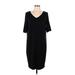 Eileen Fisher Casual Dress - Shift: Black Solid Dresses - Women's Size Large