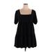 BCBG Paris Casual Dress - DropWaist: Black Solid Dresses - Women's Size 2X-Large