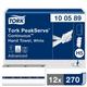 Tork PeakServe Continuous Paper Hand Towels White H5, Advanced, Compressed, 12 x 270 sheets, 100589