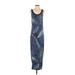 Lole Casual Dress - Maxi: Blue Graphic Dresses - Women's Size Small