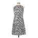 SHO by Tadashi Shoji Casual Dress - A-Line: Gray Animal Print Dresses - New - Women's Size Small