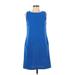 Emma & Michele Cocktail Dress - Shift: Blue Dresses - Women's Size Small