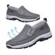 Outdoor Trainers Loafers Work Shoes Non-Slip Mesh Lining Mens Casual Slip on Shoes Slip ons for Men Lightweight Trainers Men Arch Support Shoes Wide Foot Shoes,Gray,40/250mm