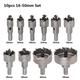 Hole Saw, For Wood/Metal Working Core Drill Bit,6/10/13pcs 16-65mm HSS Hole Saw Drill Bit Set Carbide Tip Hole Saw Cutter Drill accessories (Color : 10pcs 16 50mm)