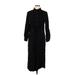 Ann Taylor LOFT Casual Dress - Shirtdress: Black Dresses - New - Women's Size 12