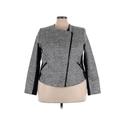 Lane Bryant Jacket: Gray Marled Jackets & Outerwear - Women's Size 24 Plus