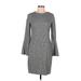 Lauren by Ralph Lauren Casual Dress - Sheath: Gray Grid Dresses - Women's Size 6